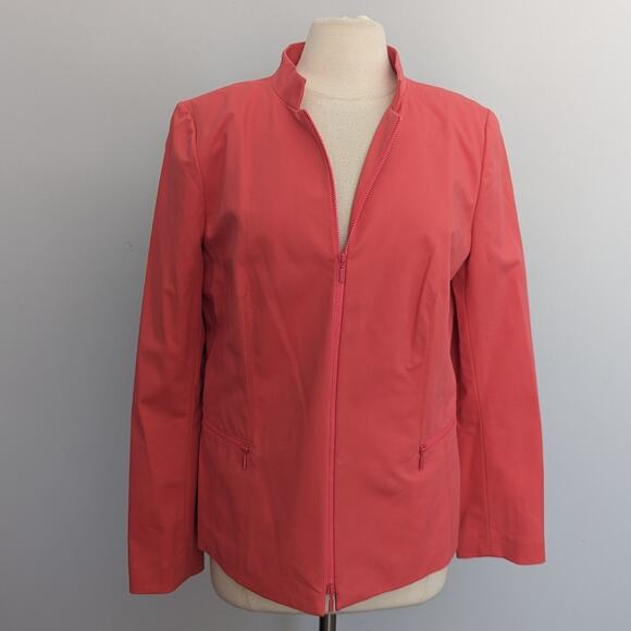Women's Lafayette Salmon Pink Blazer Jacket 14 Professional Business Luxury - Picture 1 of 8